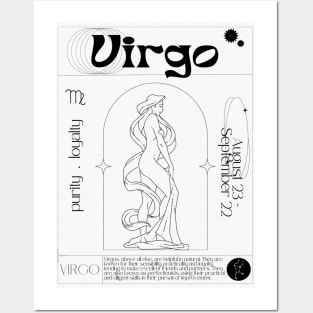 Virgo Zodiac Sign Personality Card Posters and Art